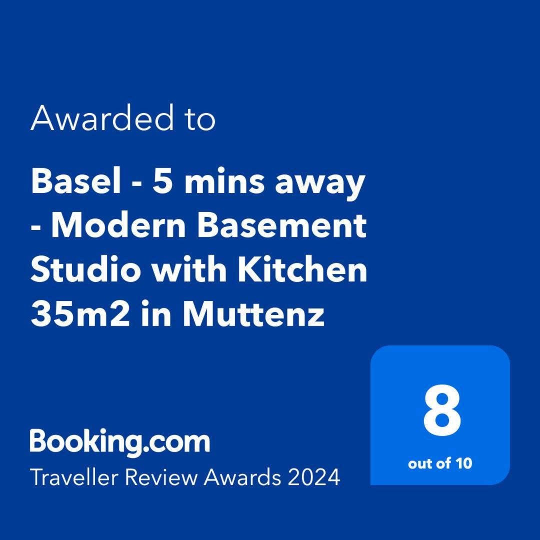 Basel - 5 Mins Away - Modern Basement Studio With Kitchen 35M2 In Muttenz Dış mekan fotoğraf